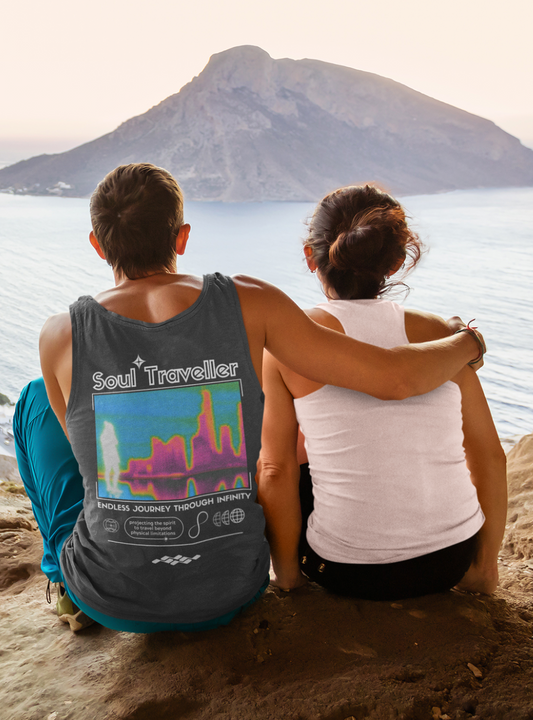 Soul Traveler (backprint) | Premium Cotton Mens Tank Top