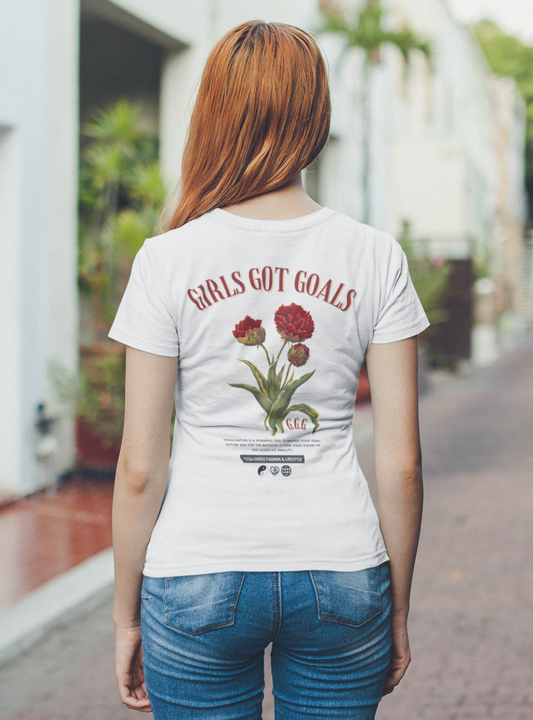 Girls Got Goals (backprint) | Premium Organic Ladies T-Shirt