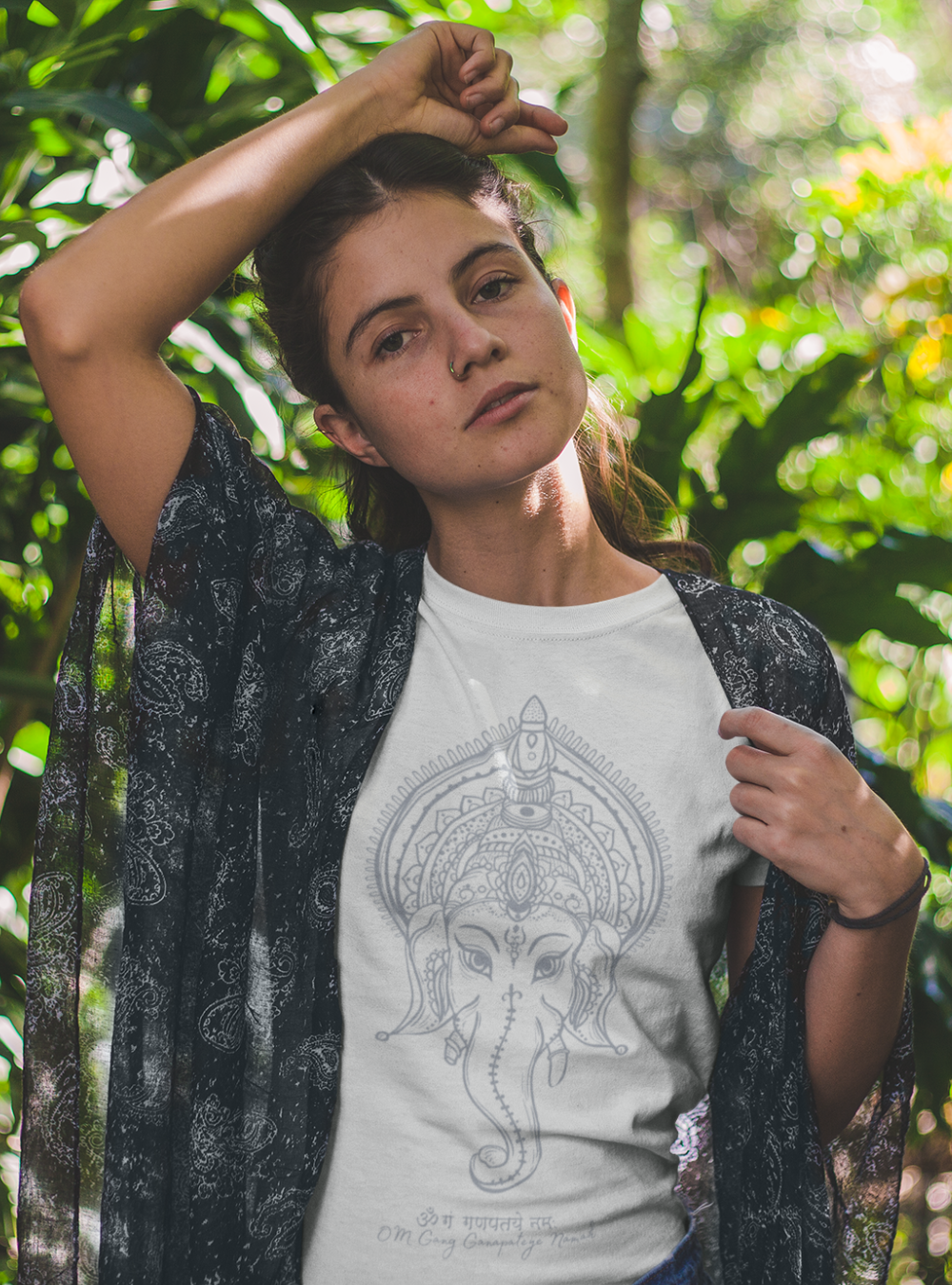 Ganesh Mantra | Premium Organic Ladies T-Shirt