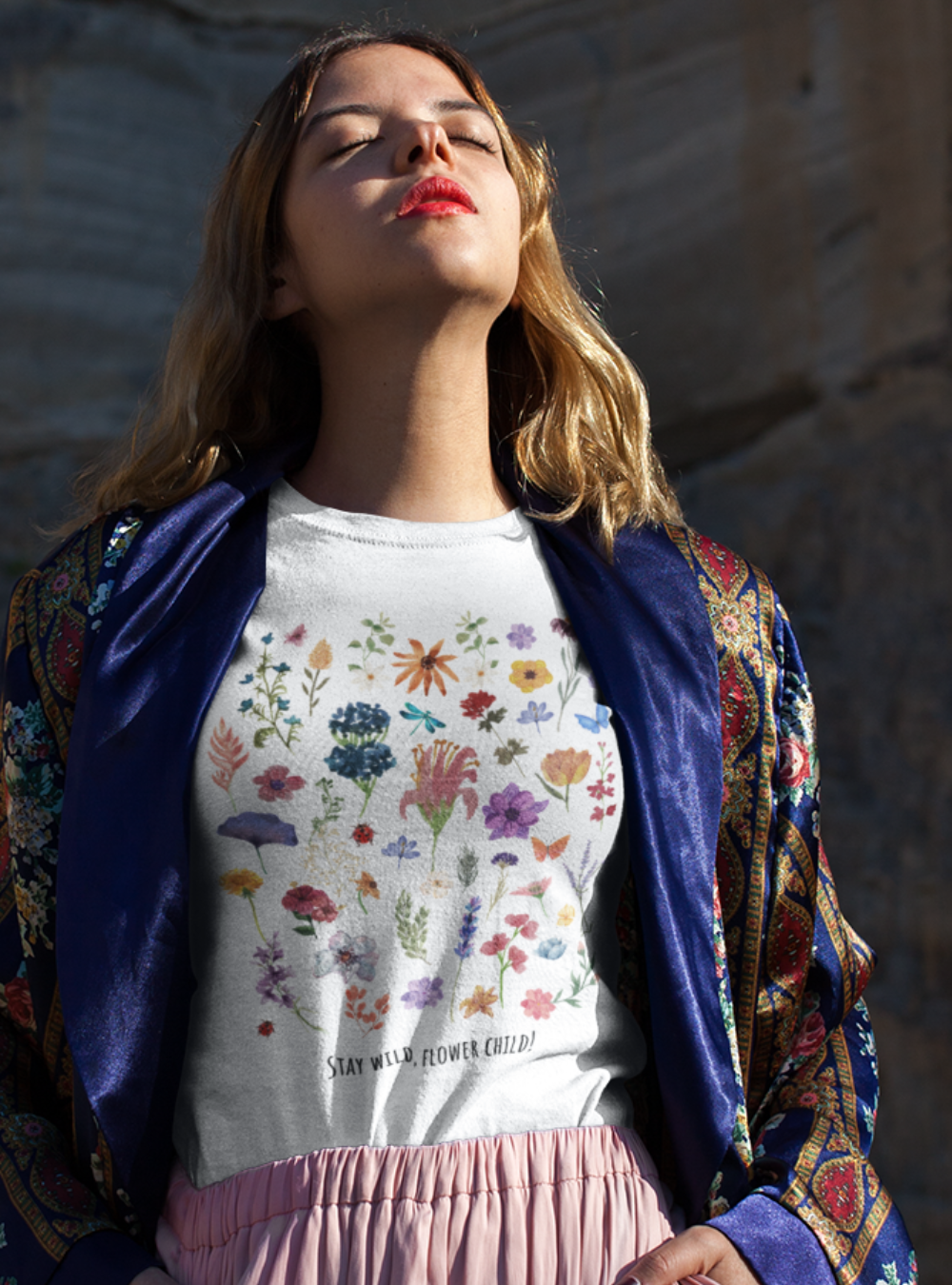 Stay Wild Flower Child | Premium Organic Ladies T-Shirt