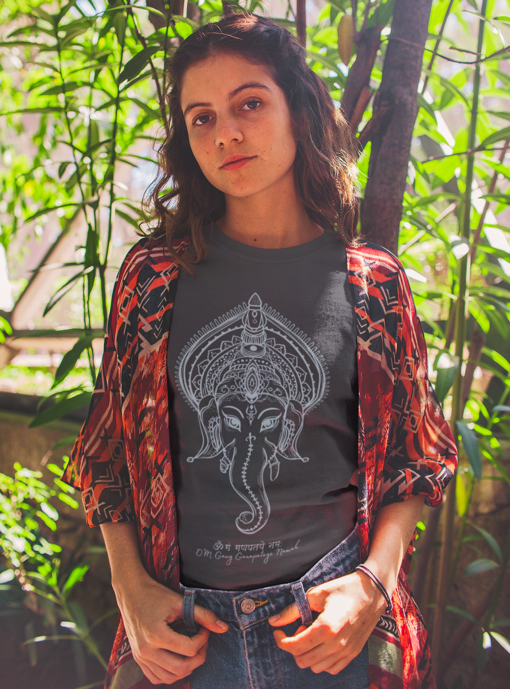 Ganesh Mantra | Premium Organic Ladies T-Shirt