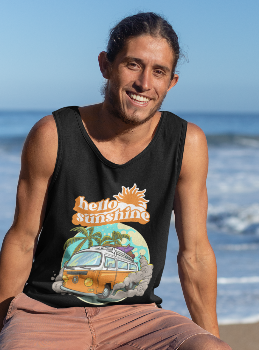 Hello Sunshine | Premium Cotton Mens Tank Top