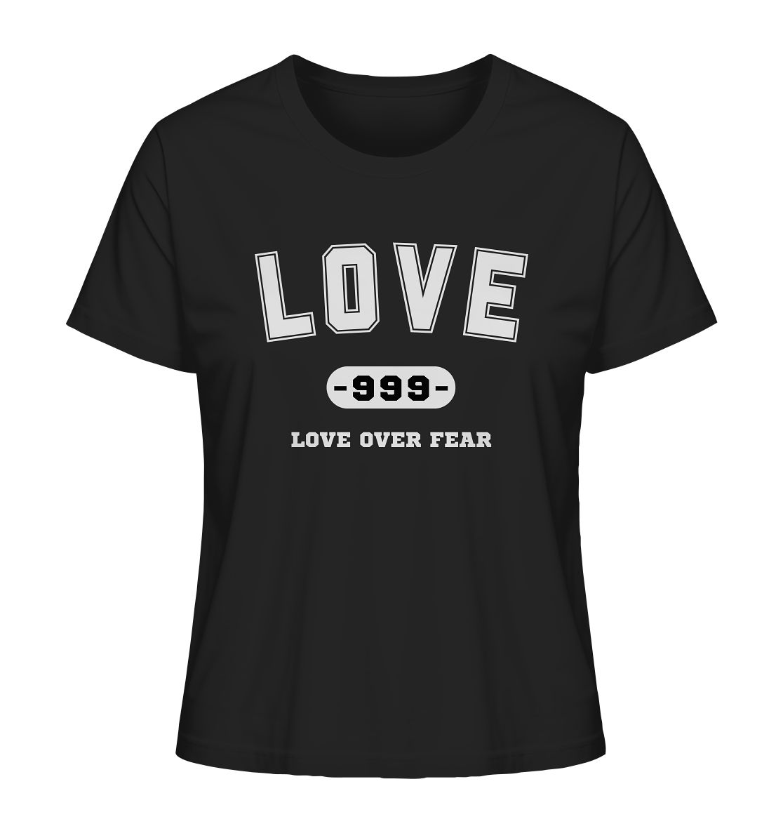 999 Love Over Fear (backprint) | Premium Organic Ladies T-Shirt