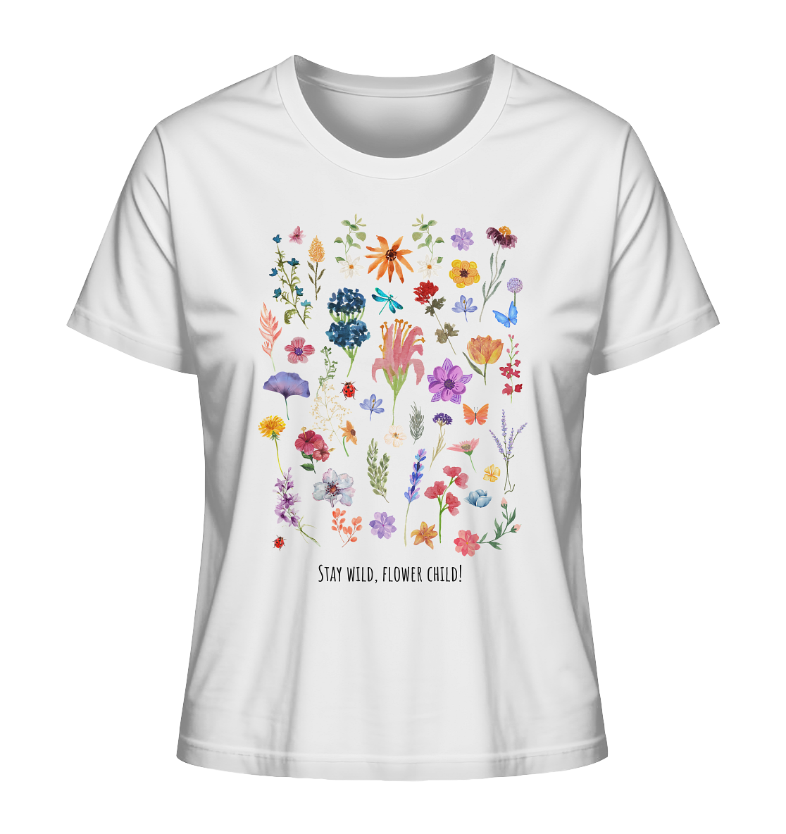 Stay Wild Flower Child | Premium Organic Ladies T-Shirt