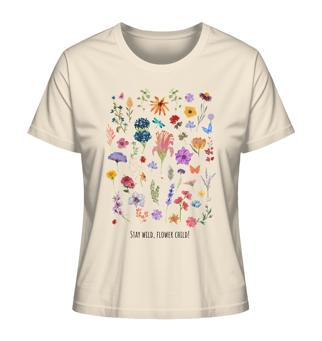 Stay Wild Flower Child | Premium Organic Ladies T-Shirt