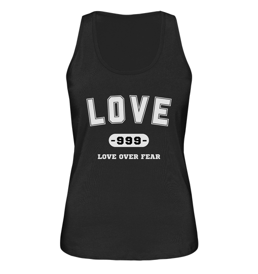 999 Love Over Fear (backprint) | Premium Organic Ladies Tank Top