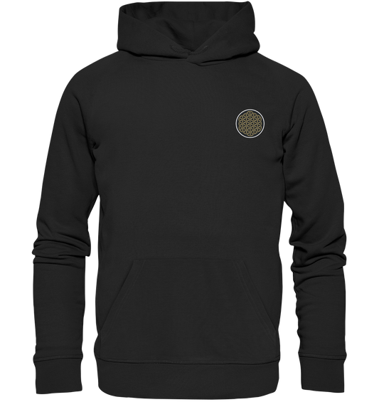 Golden Flower of Life | Premium Organic Unisex Hoodie (Stick)